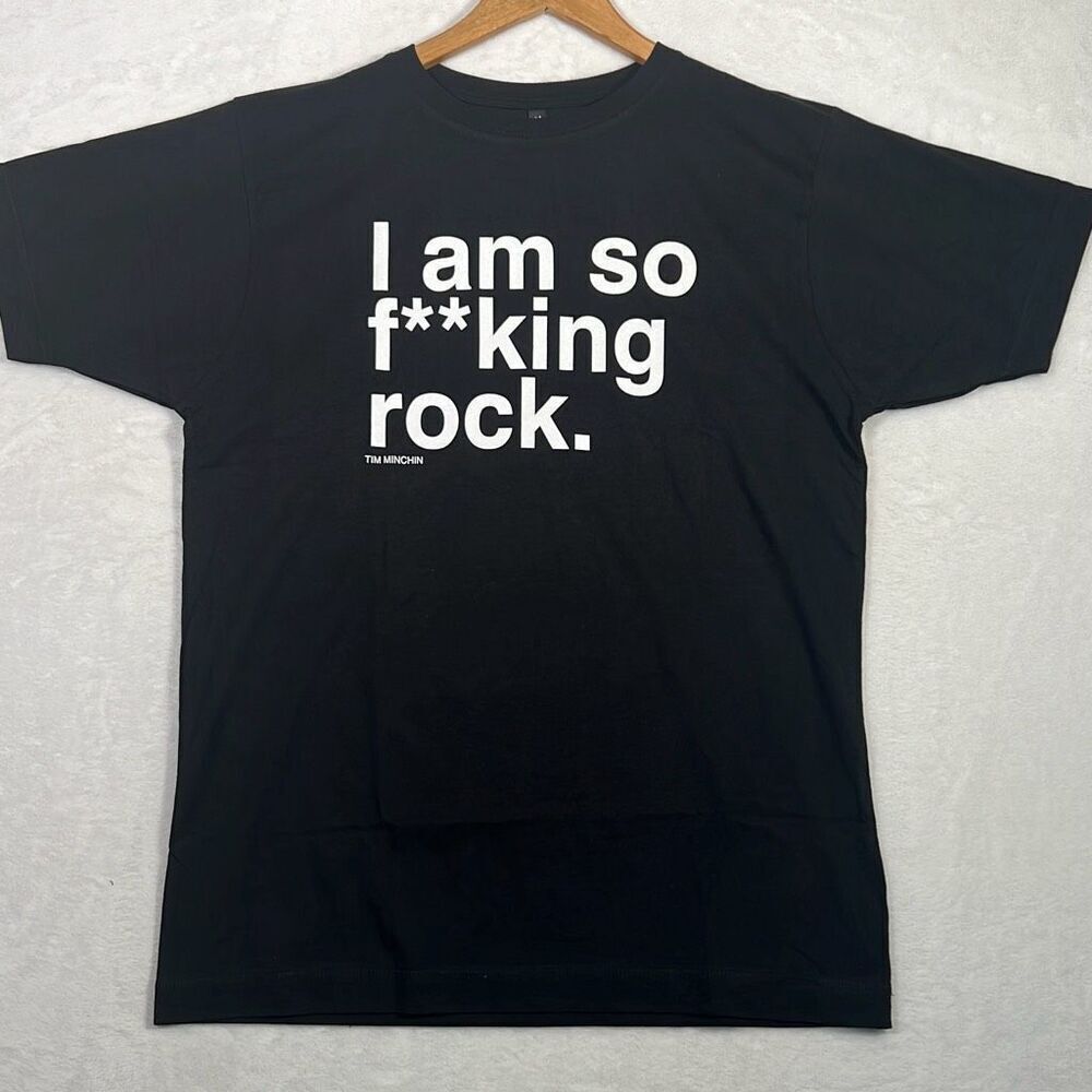 Tim Minchin concert release “I am‎ so F**king rock” Black T-shirt Men Medium New